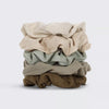 Assorted Textured Scrunchies 5pc Set - Eucalyptus - Lockwood Shop - Kitsch