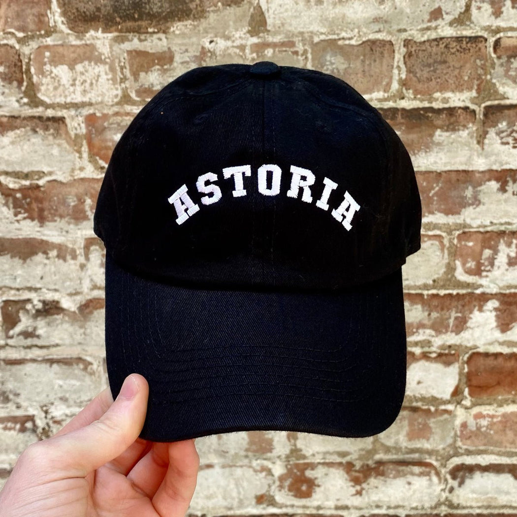 Astoria Arch Hat- Black w/ White - Lockwood Shop - J & Jin Trading Corp