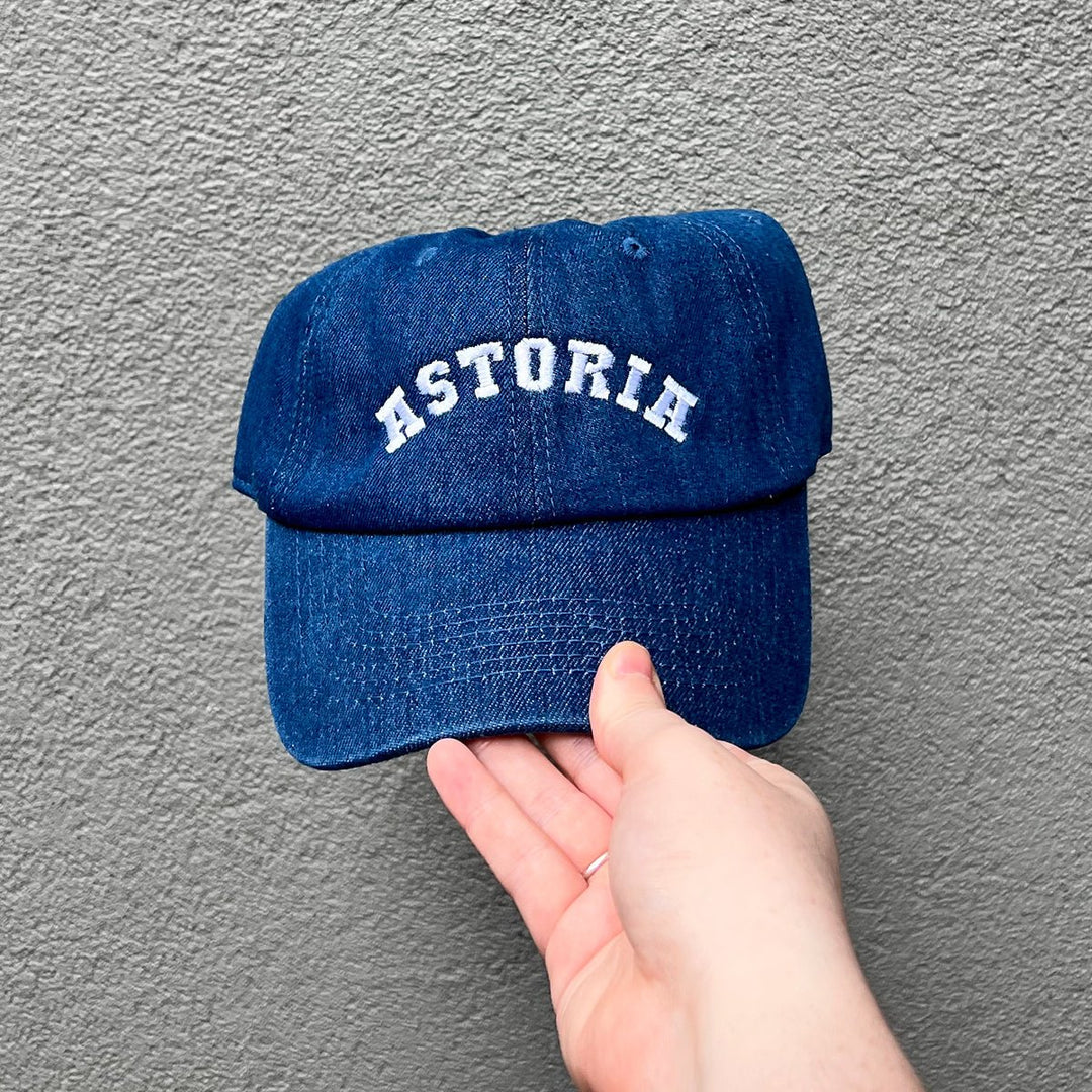 Astoria Arch Hat- Dark Denim w/ White - Lockwood Shop - J &amp; Jin Trading Corp