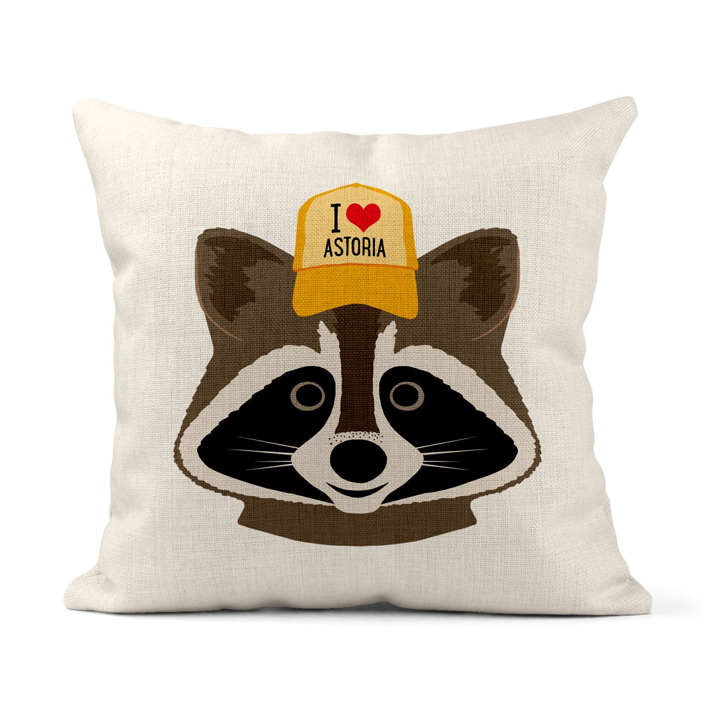 Astoria Raccoon Square Pillow - Lockwood Shop - Rock Scissor Paper