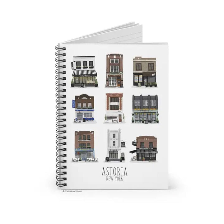 Astoria Shop Fronts Notebook - Lockwood Shop - Fox Burrow Designs