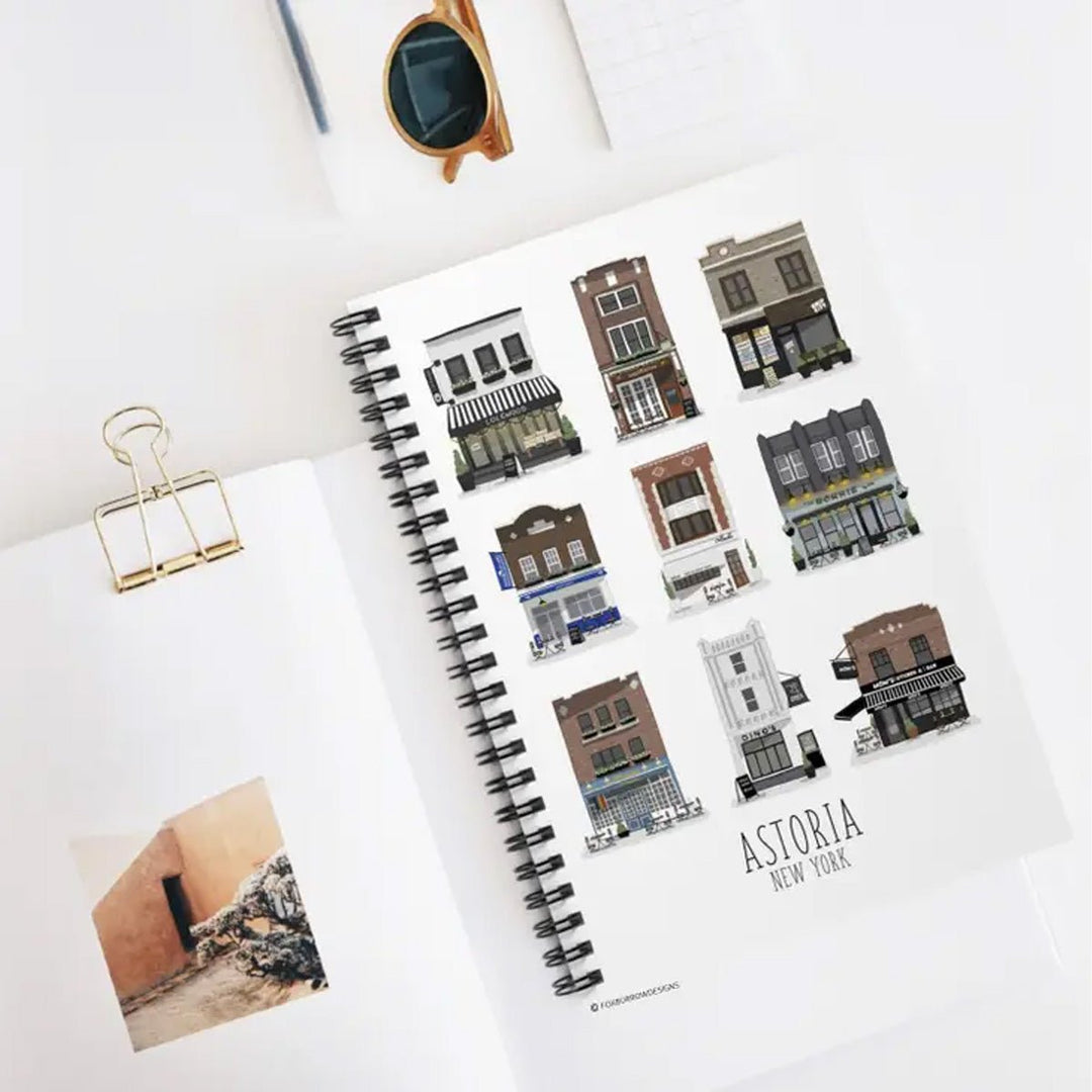 Astoria Shop Fronts Notebook - Lockwood Shop - Fox Burrow Designs