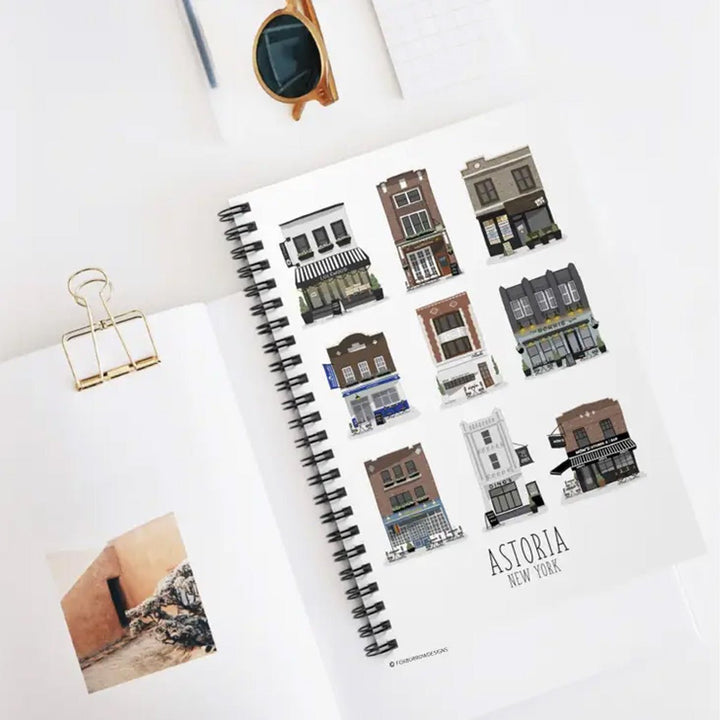 Astoria Shop Fronts Notebook - Lockwood Shop - Fox Burrow Designs