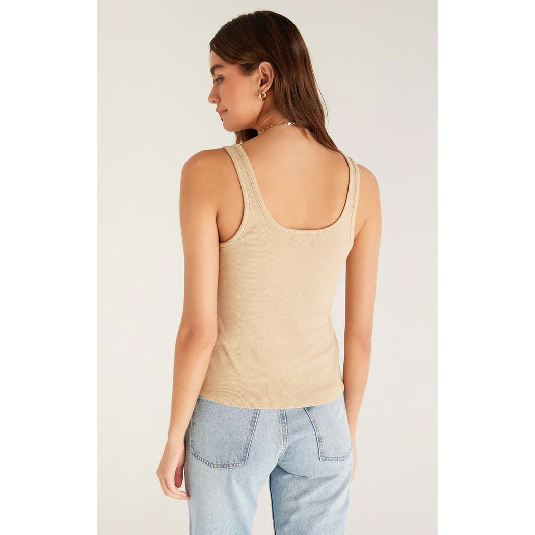 Audrey Rib Tank in Warm Sands - Lockwood Shop - Z Supply