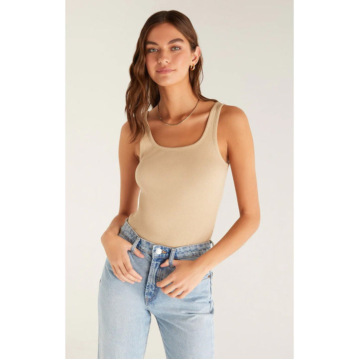 Audrey Rib Tank in Warm Sands - Lockwood Shop - Z Supply