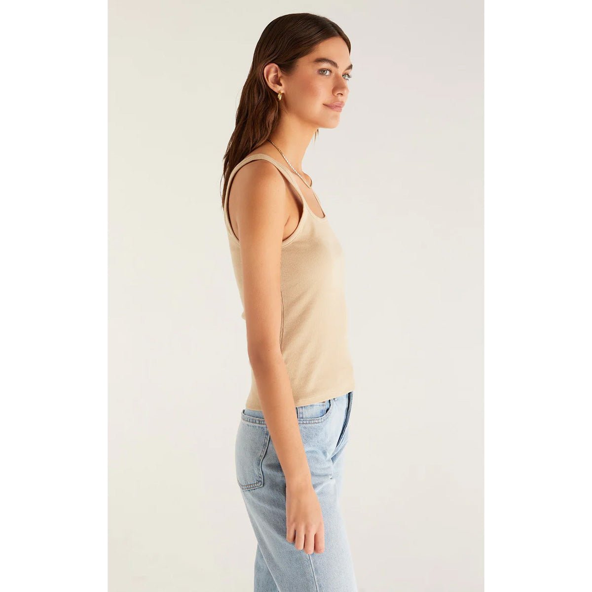 Audrey Rib Tank in Warm Sands - Lockwood Shop - Z Supply