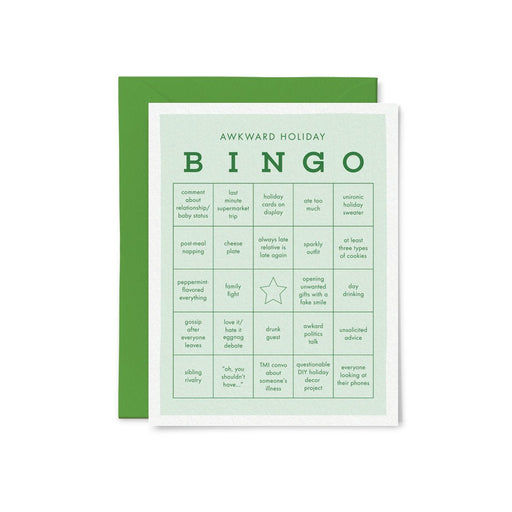 Awkward Holiday Bingo Greeting Card - Lockwood Shop - Tiny Hooray