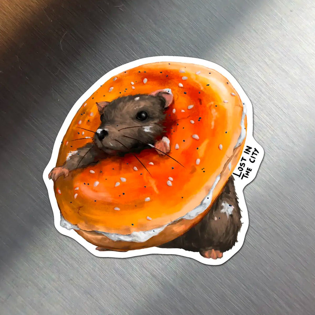 Bagel Lover Rat Magnet - Lockwood Shop - Santi of All Trades