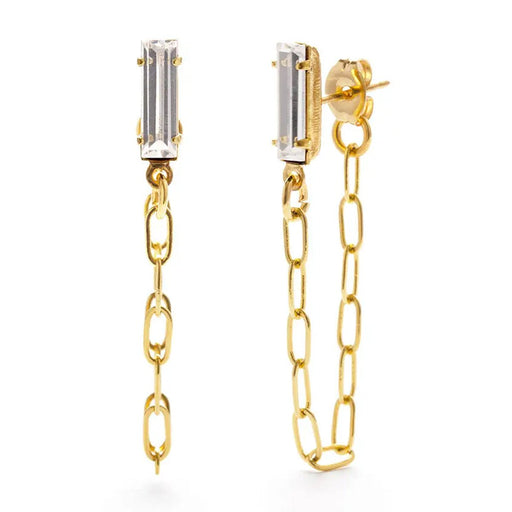 Baguette Crystal Chain Studs - Lockwood Shop - Amano