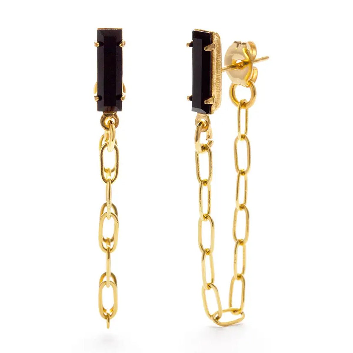 Baguette Crystal Chain Studs - Lockwood Shop - Amano