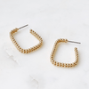 Beaded Square Hoop Earrings - Lockwood Shop - Lucky Collective