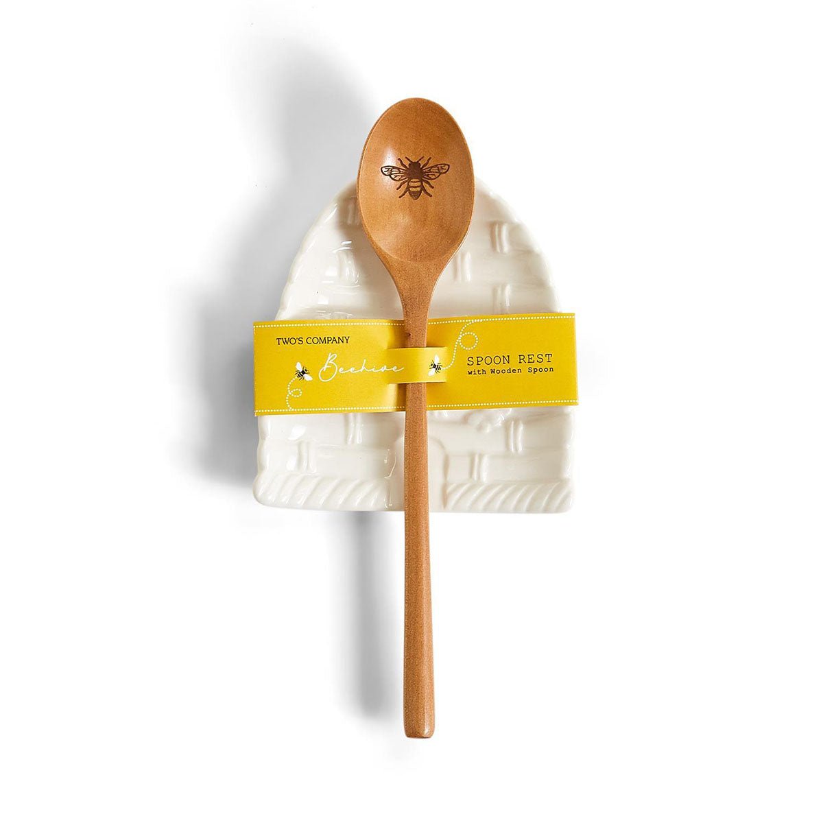 Bee Hive Spoon Rest w/Wooden Spoon - Lockwood Shop - Twos Company