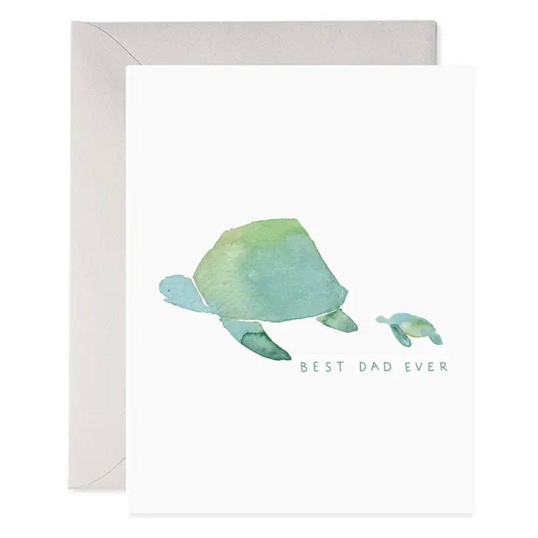 Best Dad Turtle Greeting Card - Lockwood Shop - E Frances Paper