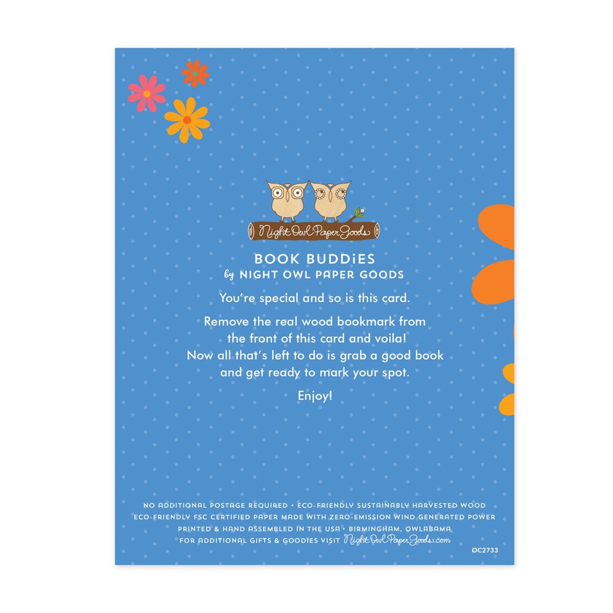 Bestie Birthday Bookmark Greeting Card - Lockwood Shop - Night Owl Paper Goods