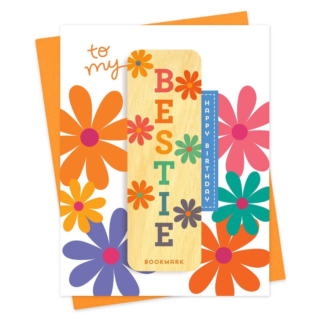 Bestie Birthday Bookmark Greeting Card - Lockwood Shop - Night Owl Paper Goods