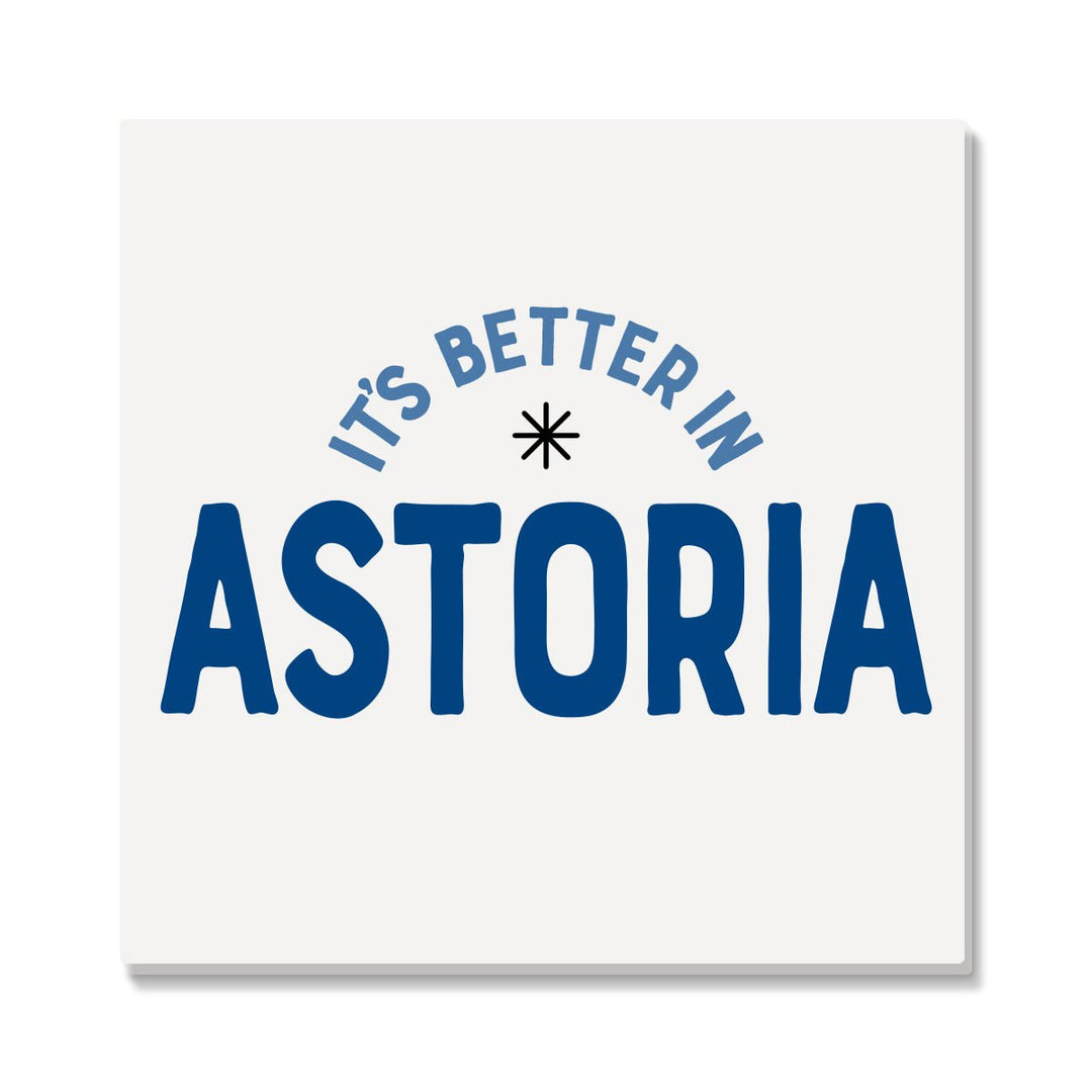 Better in Astoria Coaster- Chambray &amp; Royal - Lockwood Shop - Rock Scissor Paper