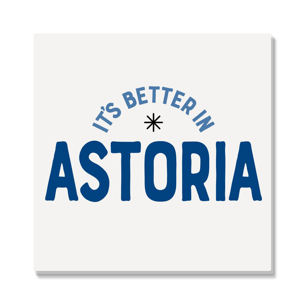 Better in Astoria Coaster- Chambray & Royal - Lockwood Shop - Rock Scissor Paper
