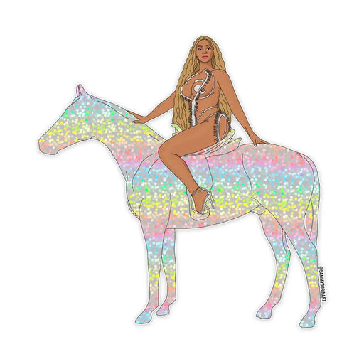 Beyonce Renaissance Glitter Horse Sticker - Lockwood Shop - Sammy Gorin
