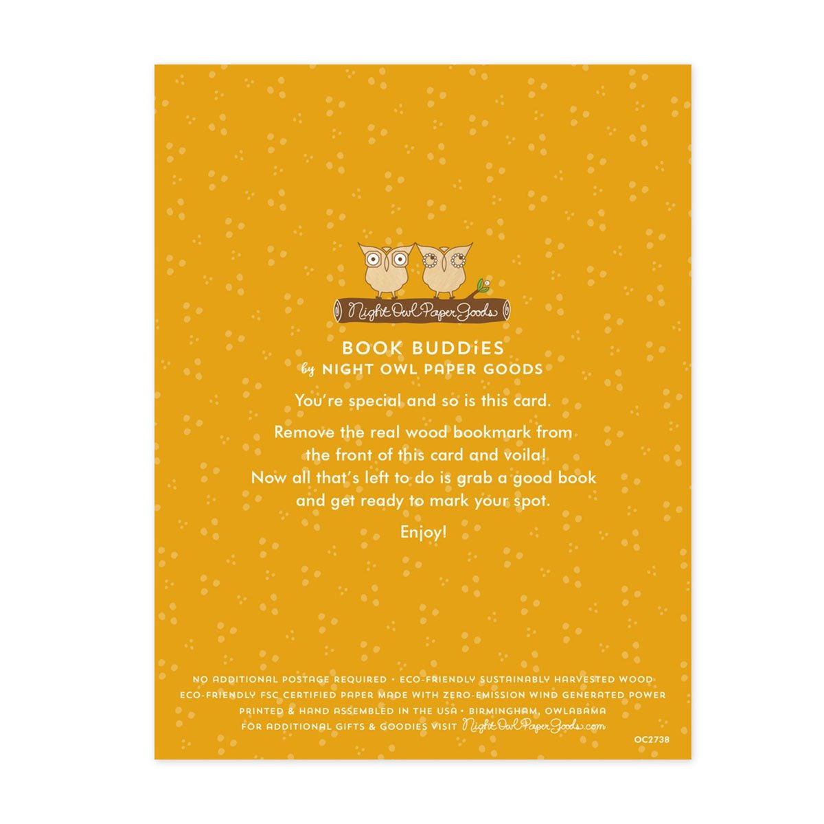 Birthday Flowers Bookmark Greeting Card - Lockwood Shop - Night Owl Paper Goods