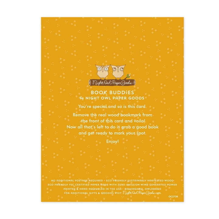 Birthday Flowers Bookmark Greeting Card - Lockwood Shop - Night Owl Paper Goods