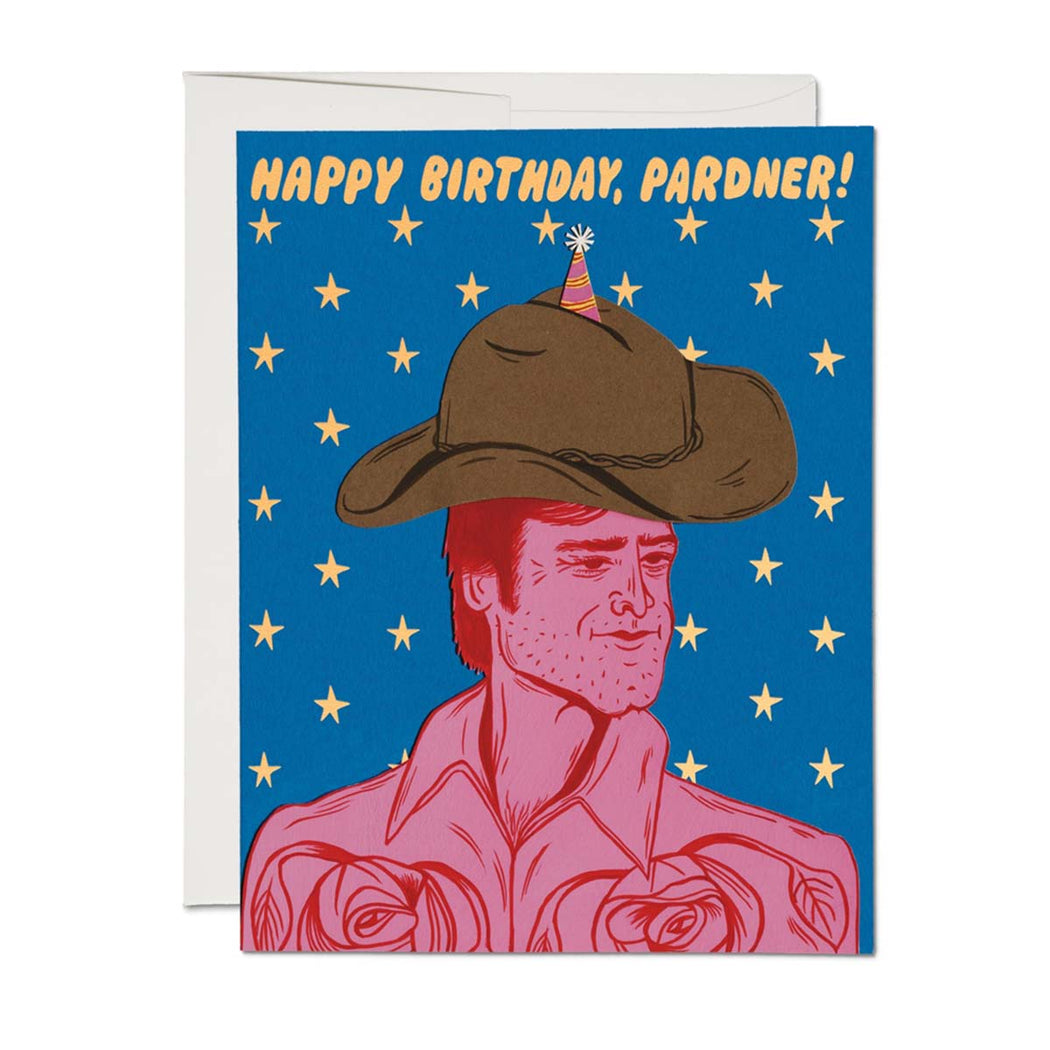 Birthday Pardner Greeting Card - Lockwood Shop - Red Cap Cards