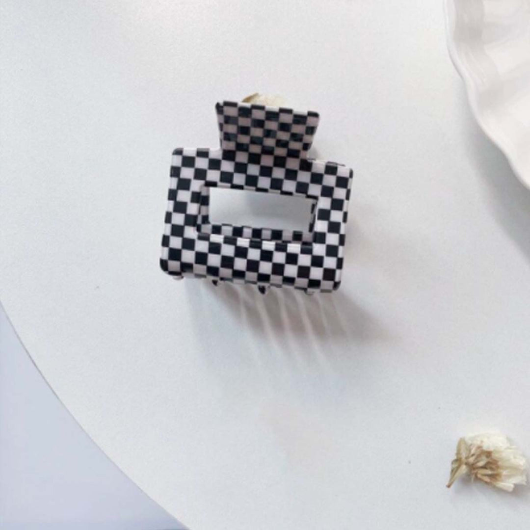 Black Check Hair Claw - Lockwood Shop - Rainbow Unicorn Birthday Surprise