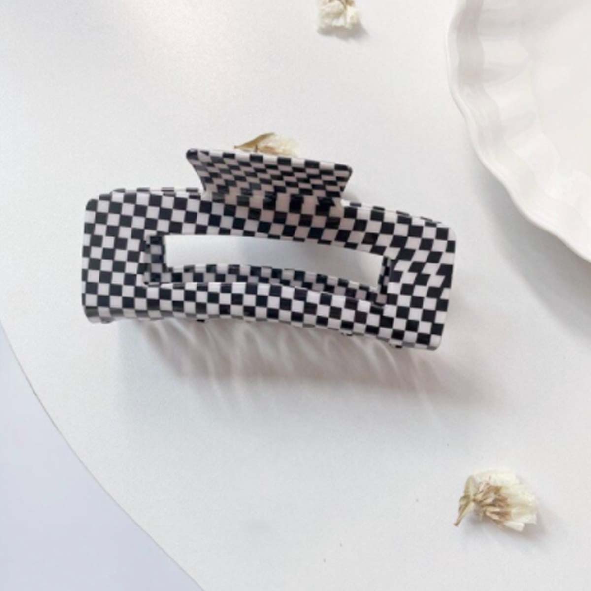 Black Check Hair Claw - Lockwood Shop - Rainbow Unicorn Birthday Surprise