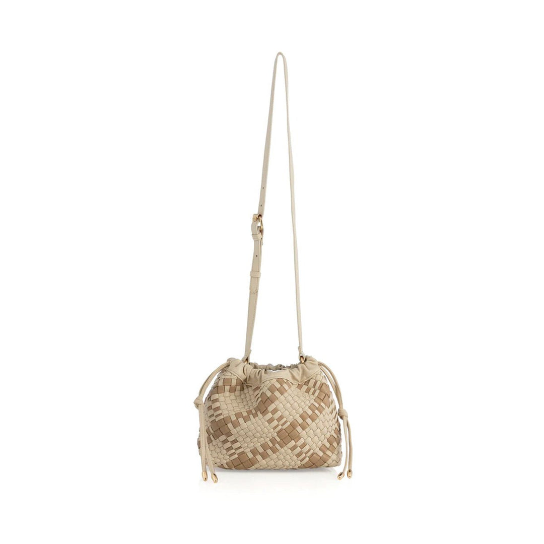 Blythe Plaid Drawstring Bag in Rock - Lockwood Shop - Shiraleah