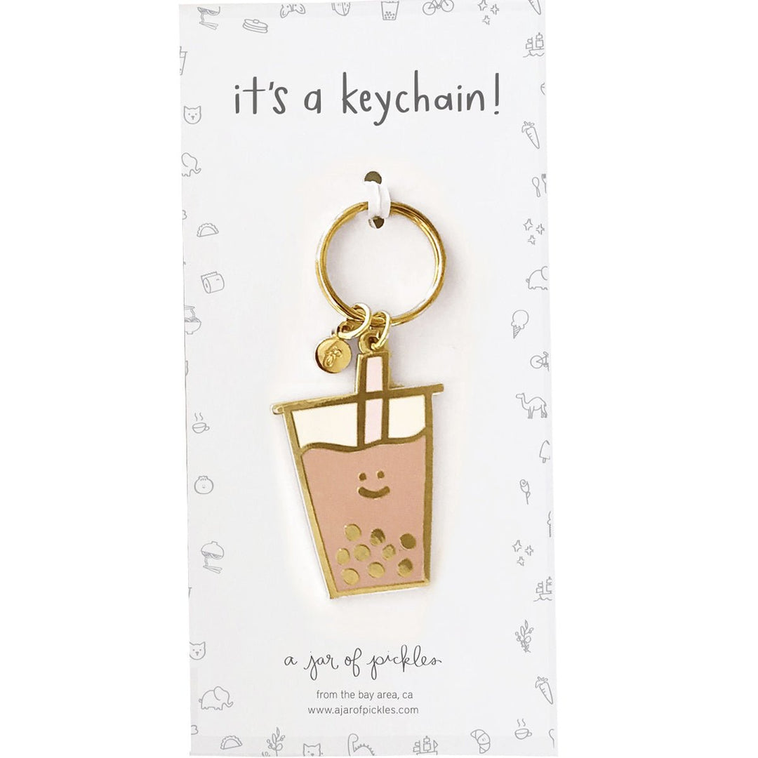 Boba Milk Tea Keychain - Lockwood Shop - A Jar of Pickles