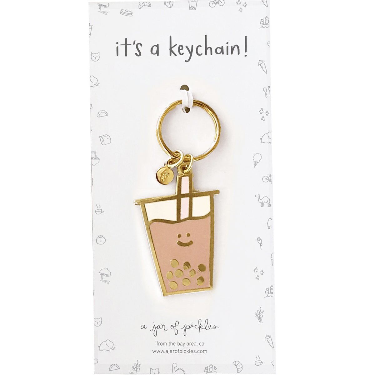 Boba Milk Tea Keychain - Lockwood Shop - A Jar of Pickles