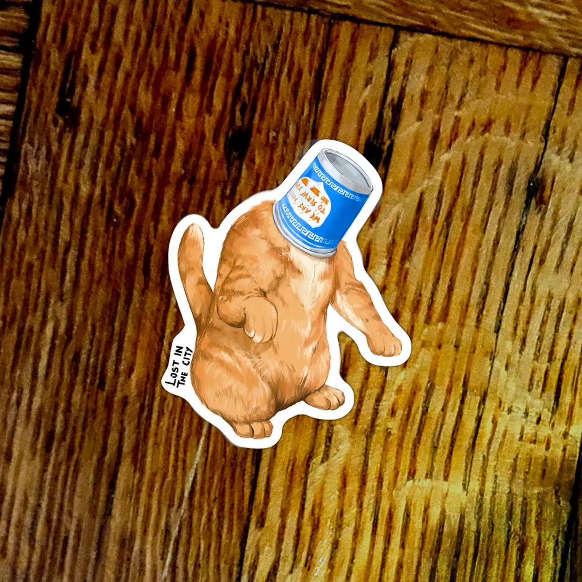 Bodega Cat & Cup Sticker - Lockwood Shop - Santi of All Trades