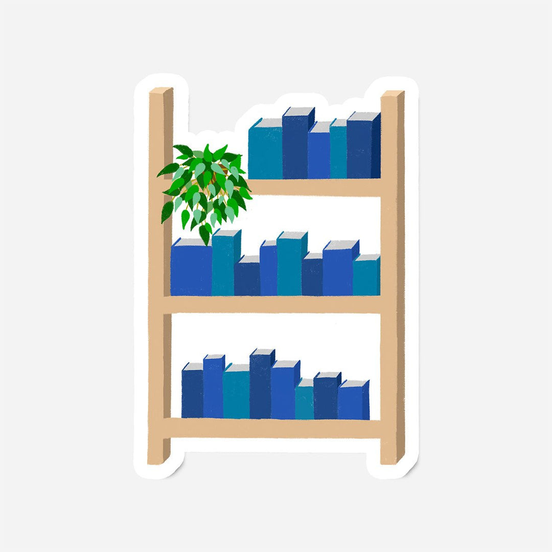 Book Shelf Sticker - Lockwood Shop - paper and stuff