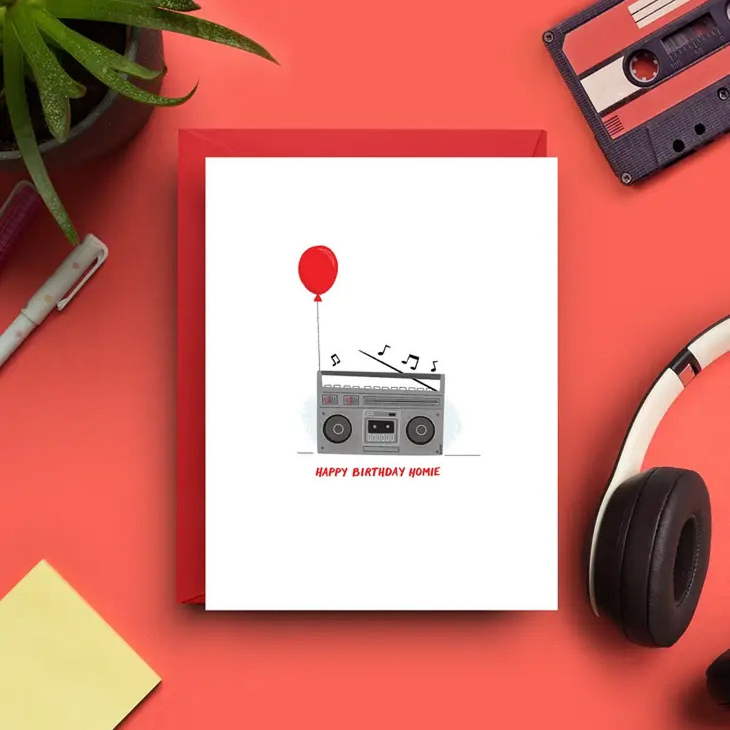 Boom Box Birthday Card - Lockwood Shop - Nicole Marie Paperie