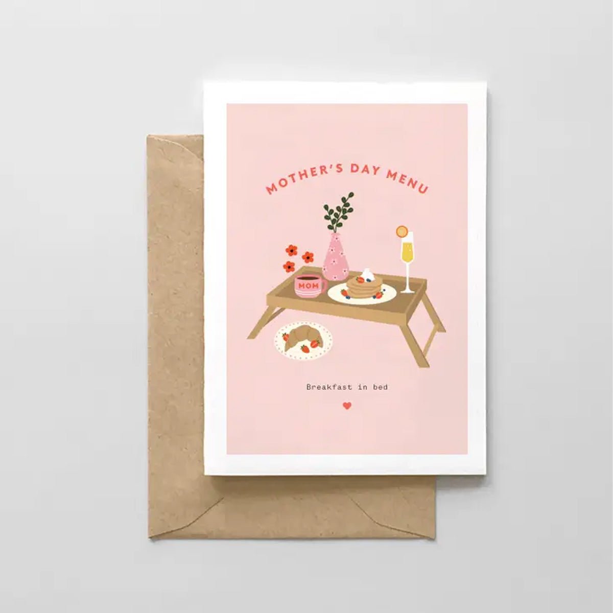 Breakfast in Bed Menu Mother's Day Card - Lockwood Shop - Spaghetti & Meatballs