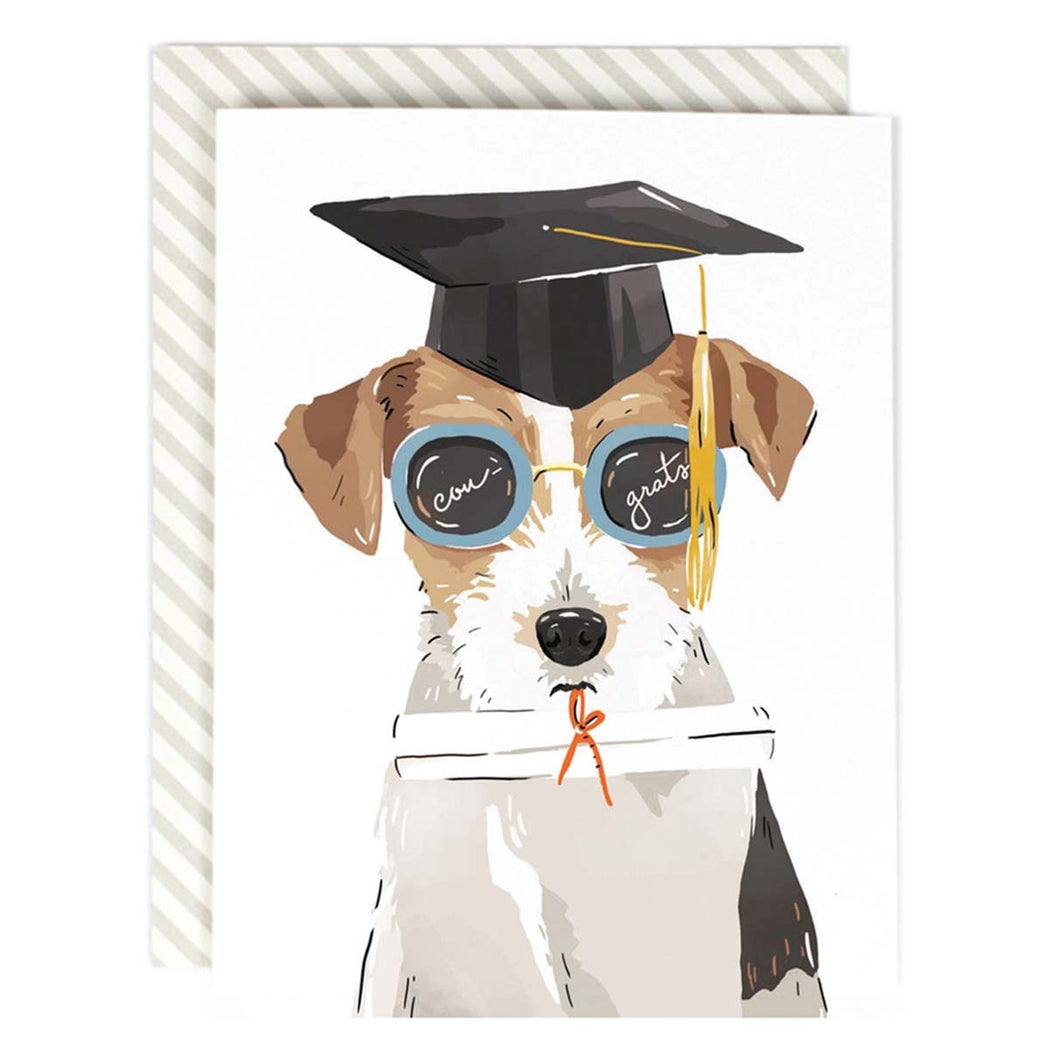 Bright Future Grad Dog Greeting Card - Lockwood Shop - Amy Heitman