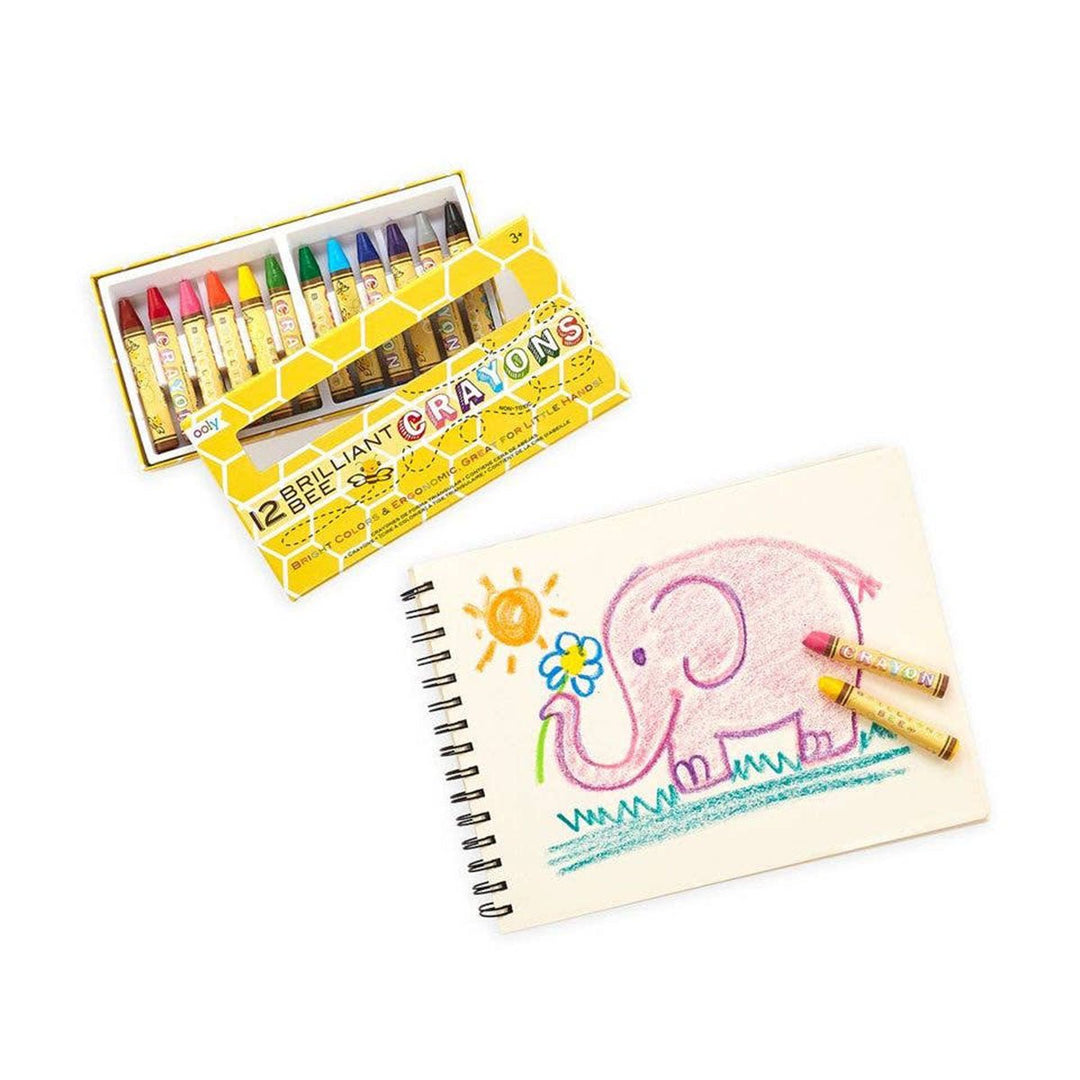 Brilliant Bee Crayons - Set/ 12 - Lockwood Shop - Ooly