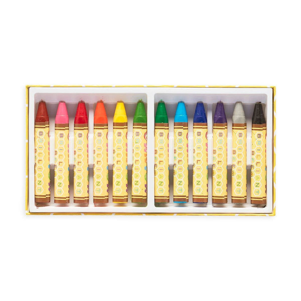 Brilliant Bee Crayons - Set/ 12 - Lockwood Shop - Ooly