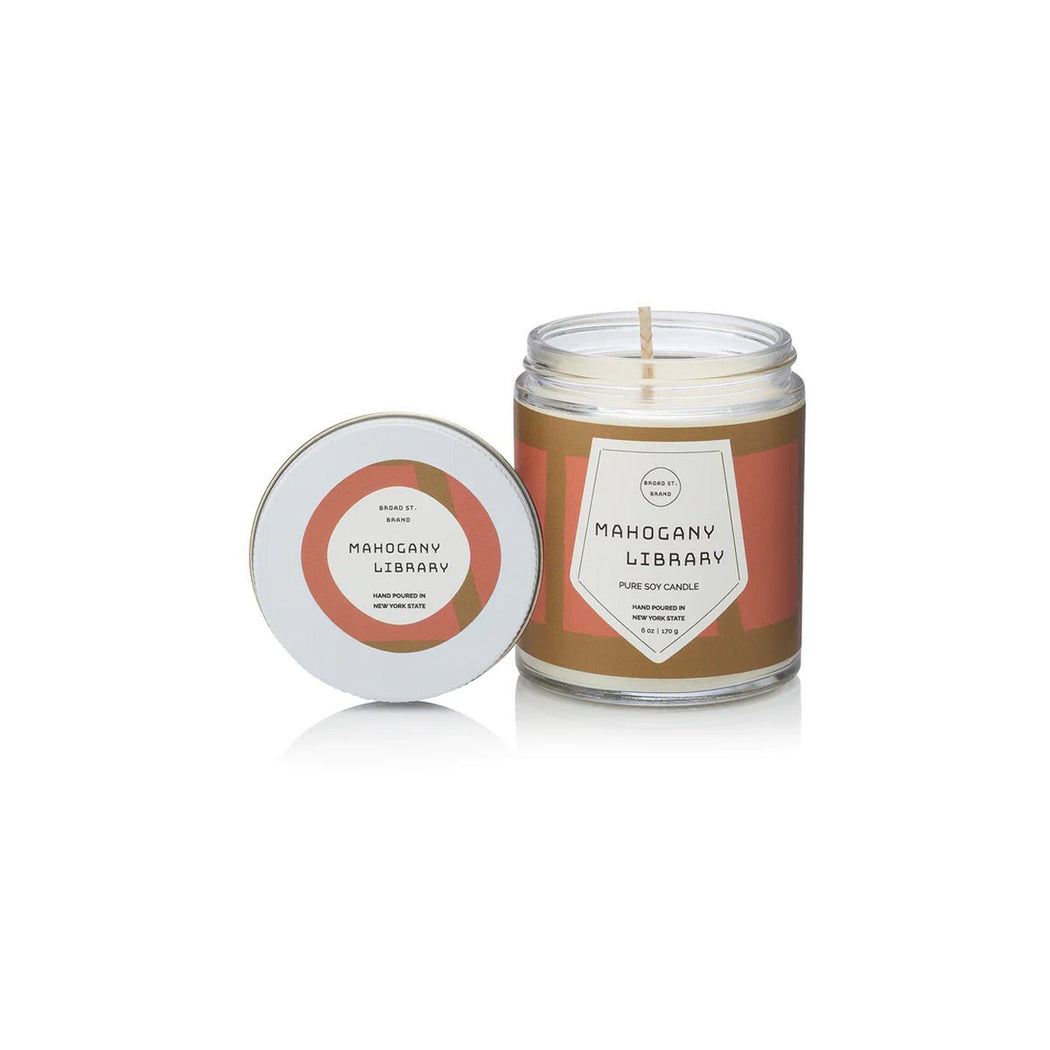 Broad St. Candle 4oz. - Mahogany Library - Lockwood Shop - Gassho Body and Mind (Kobo)