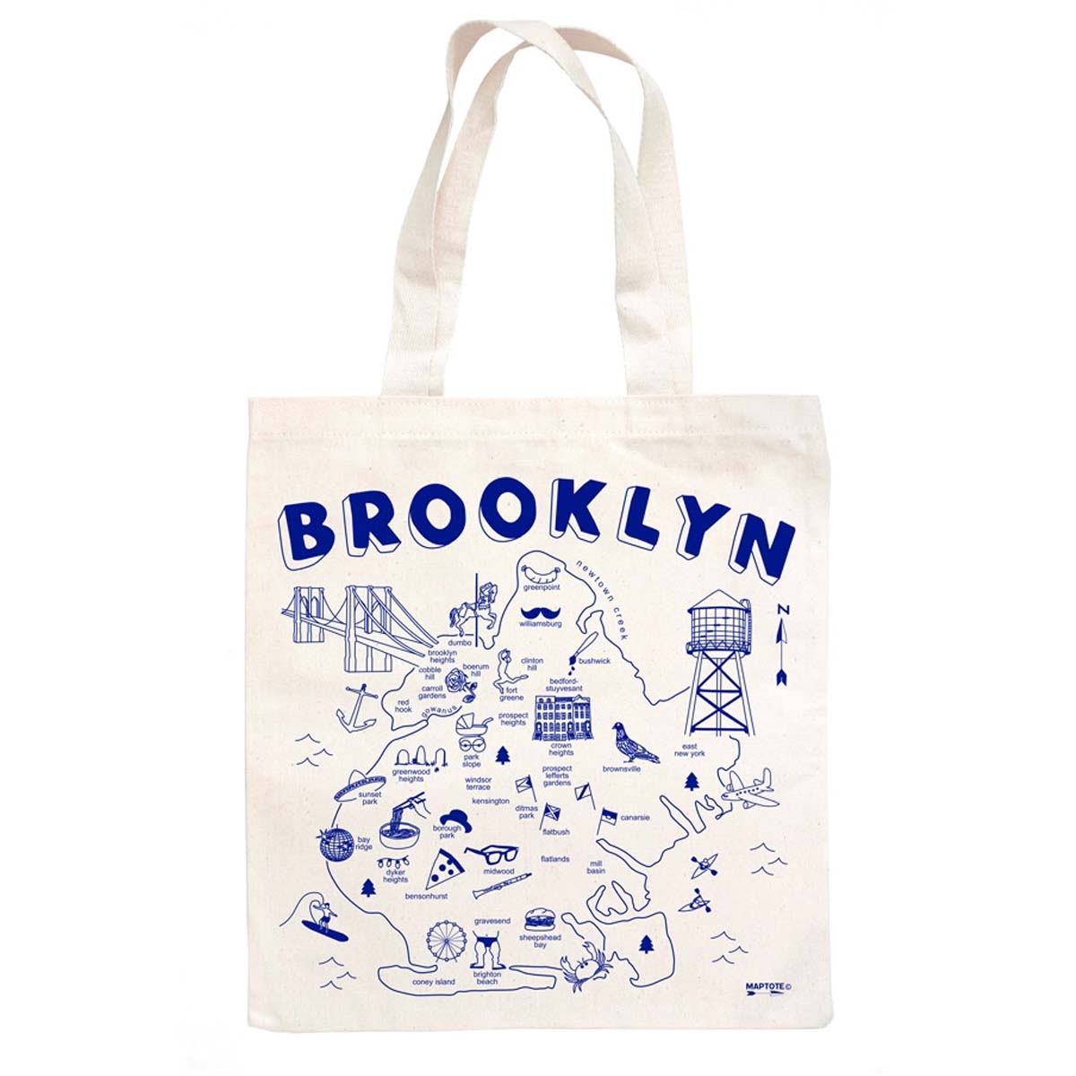Brooklyn Map Grocery tote — Lockwood Shop