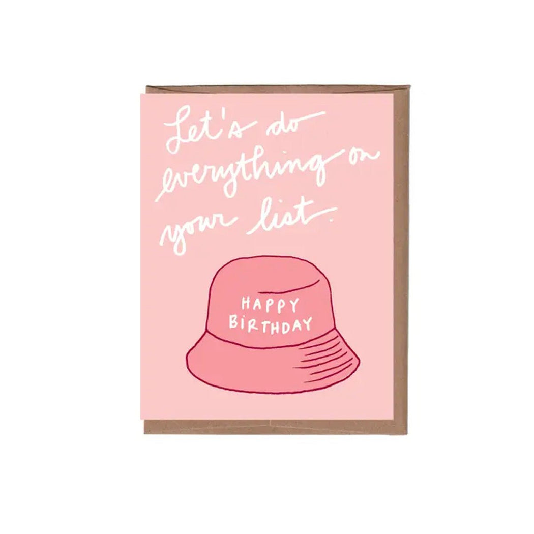 Bucket Hat Birthday Greeting Card - Lockwood Shop - La Familia Green