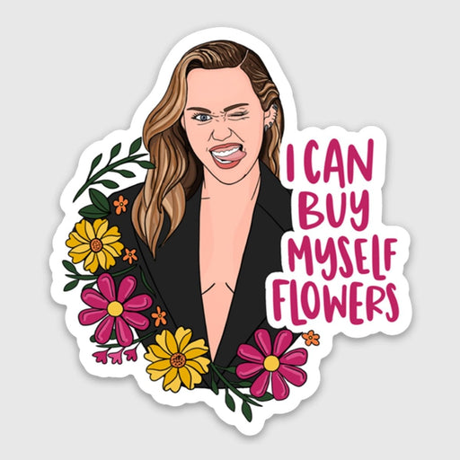 Buy Myself Flowers Sticker - Lockwood Shop - Brittany Paige