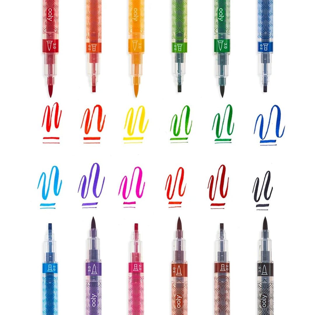 Calligraphy Duo Double Ended Markers - Lockwood Shop - Ooly