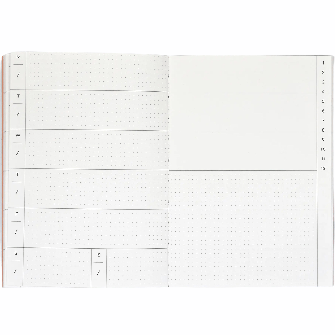 Camo Collage No. 2 Lay Flat Pocket Weekly Planner - Lockwood Shop - The Completist