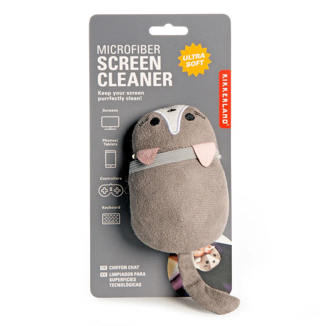 Cat Microfiber Screen Cleaner - Lockwood Shop - Kikkerland