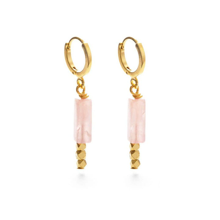 Gemstone Bar Drop Earrings