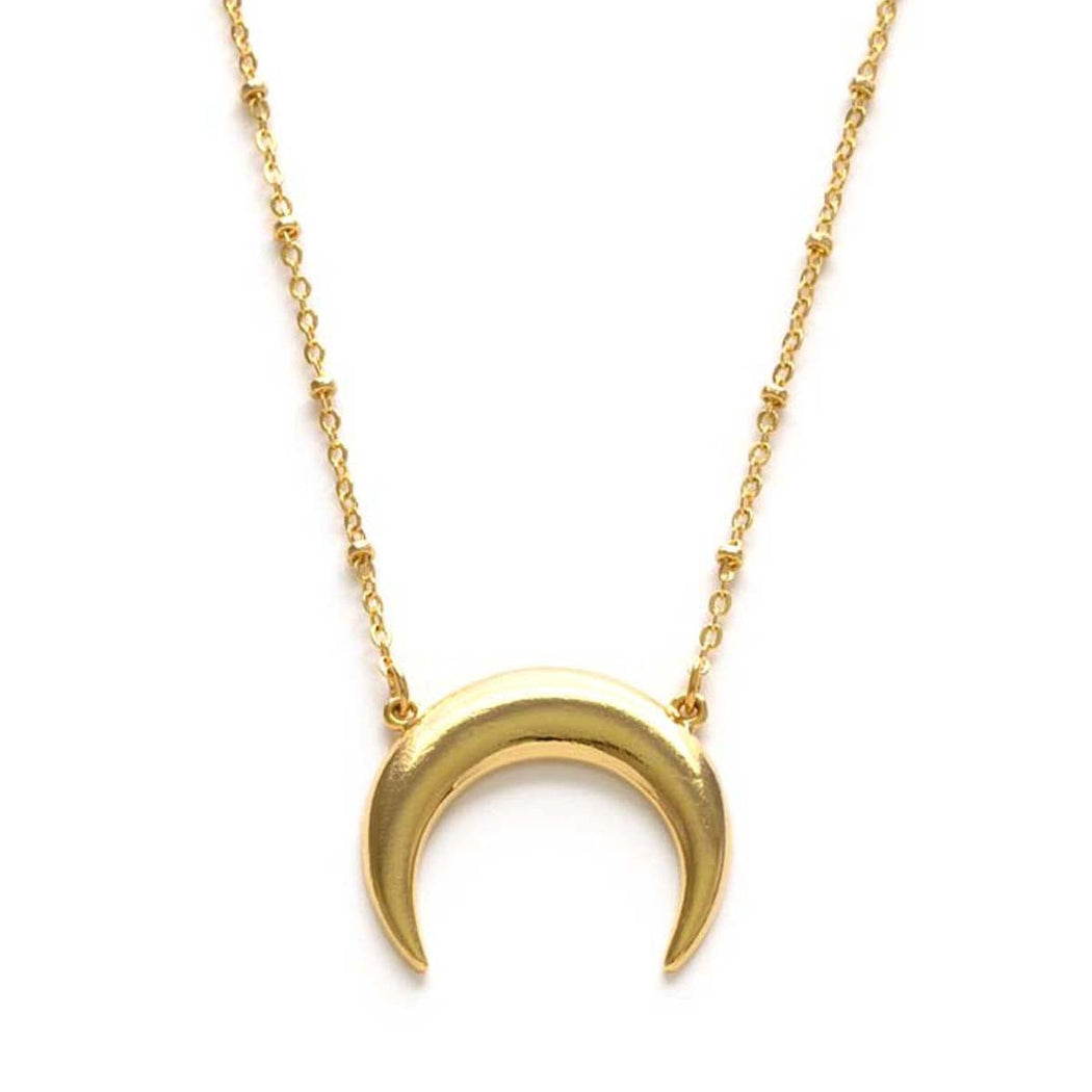 Celtic Goddess Crescent Necklace Gold - Lockwood Shop - Amano
