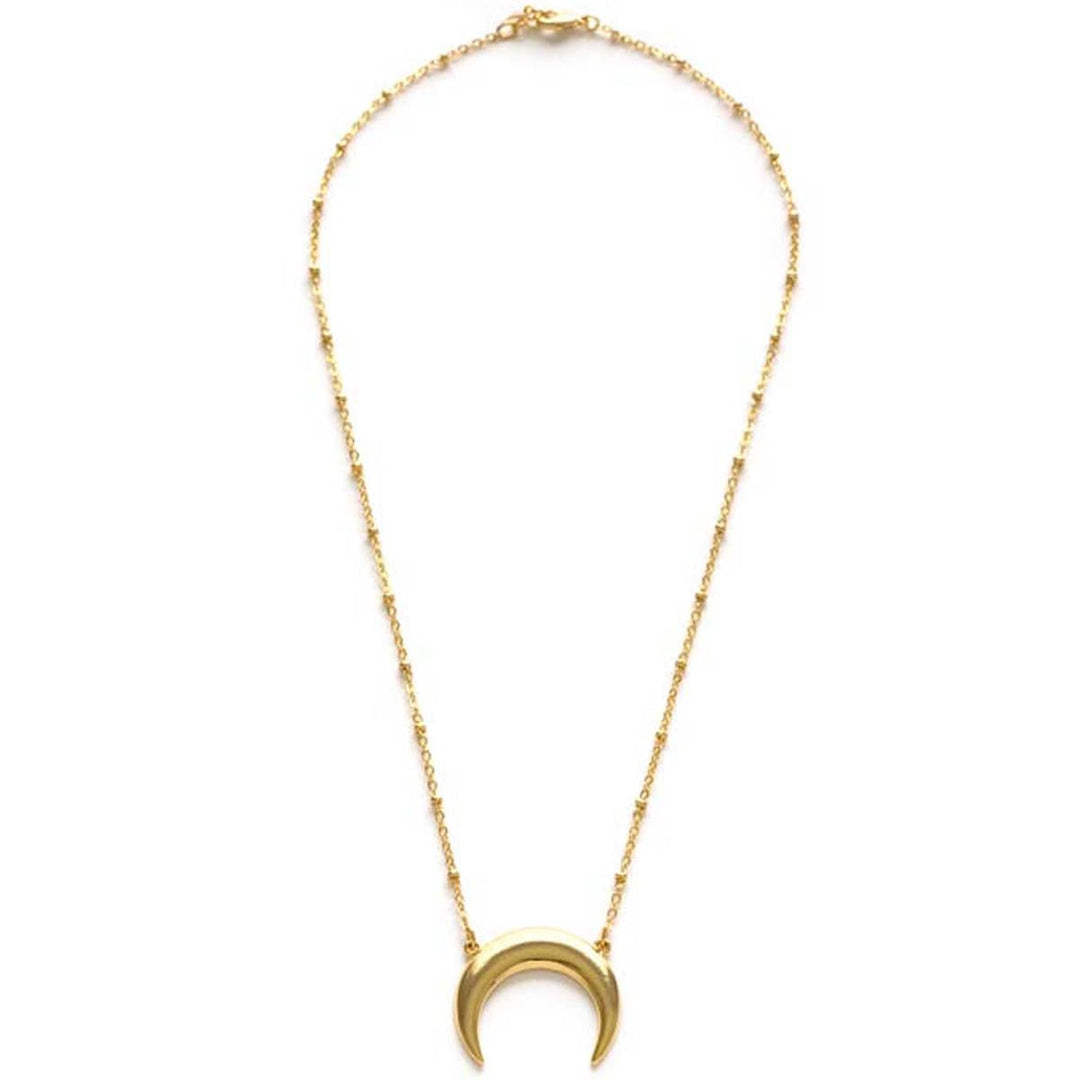 Celtic Goddess Crescent Necklace Gold - Lockwood Shop - Amano