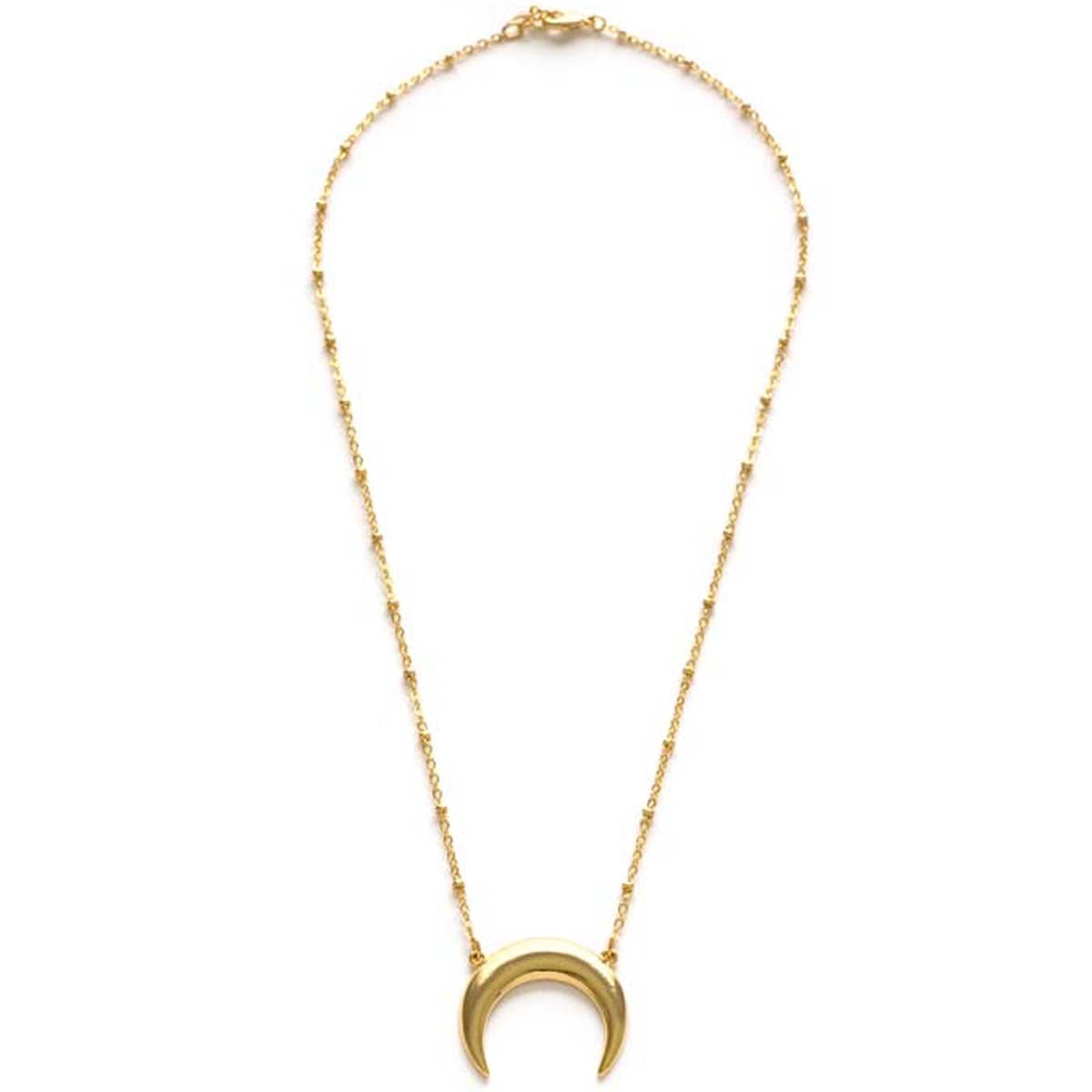 Celtic Goddess Crescent Necklace Gold - Lockwood Shop - Amano
