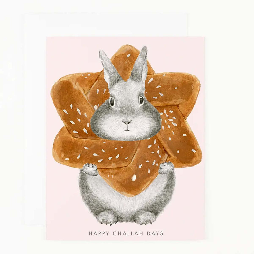 Challah Days Bunny Hanukkah Card - Lockwood Shop - Dear Hancock