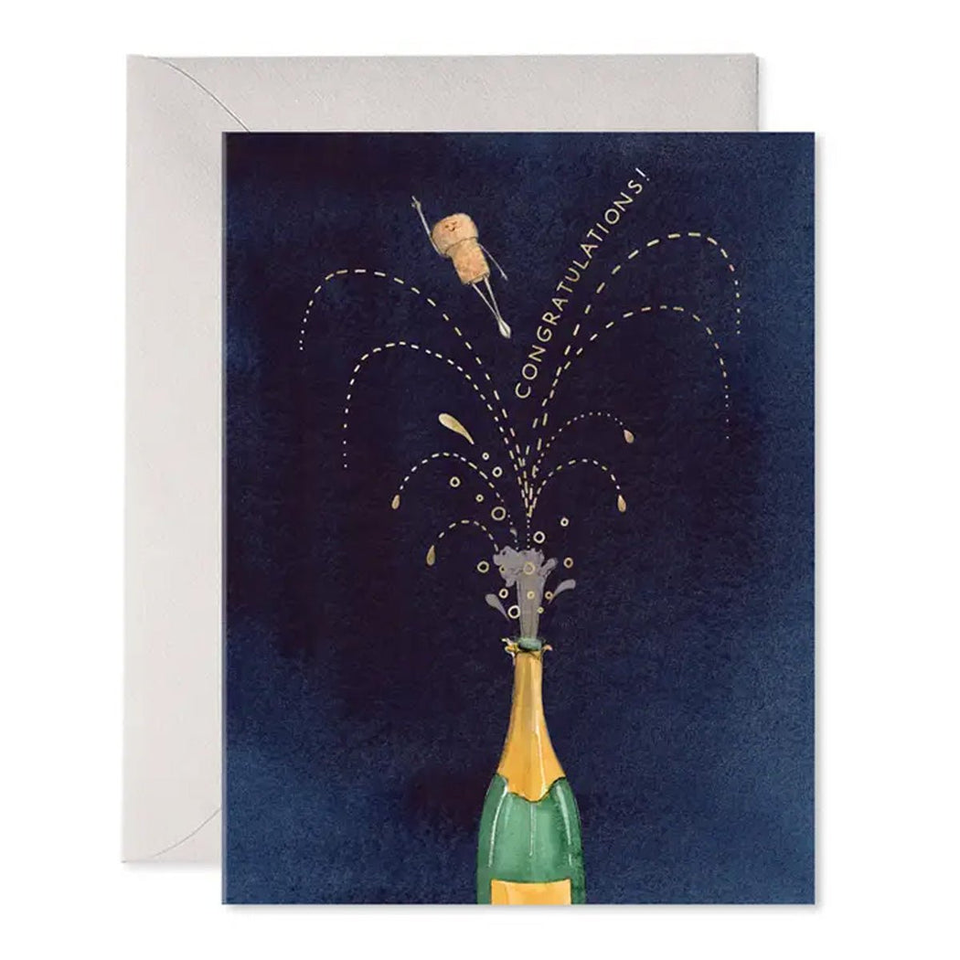 Champagne Pop Congratulations Card - Lockwood Shop - E Frances Paper